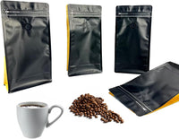 Cargar imagen en el visor de la galería, Empaque para café con Zipper y válvula x 50 Unidades Negro-Dorado
