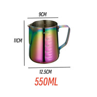 Cargar imagen en el visor de la galería, Jarra Barismo Latte Graduada Acero más Plumilla Decorativa
