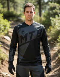 Cargar imagen en el visor de la galería, Jersey buzo ciclismo MTB korintio negro gris
