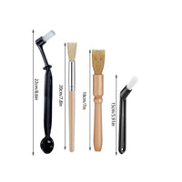 Cargar imagen en el visor de la galería, Kit Cepillos Limpieza Máquina Café Espresso + Mezclador
