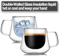 Cargar imagen en el visor de la galería, Mug Café Doble Pared Vidrio Borosilicato
