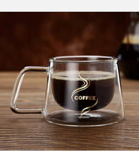 Cargar imagen en el visor de la galería, Mug Taza Café Doble Pared Vidrio Borosilicato
