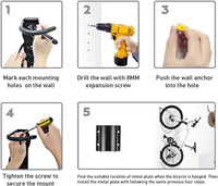 Cargar imagen en el visor de la galería, Soporte Bicicleta Pared Vertical con Base para Llanta Trasera
