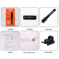 Cargar imagen en el visor de la galería, Linterna Luz Delantera Bicicleta Usb Recargable
