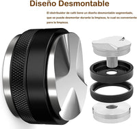 Cargar imagen en el visor de la galería, Tamper Distribuidor Café Máquina Espresso Acero Inoxidable 58 mm dos caras
