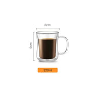 Cargar imagen en el visor de la galería, Taza con Oreja Café Doble Pared Vidrio Borosilicato
