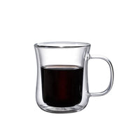 Cargar imagen en el visor de la galería, Taza con Oreja Café Doble Pared Vidrio Borosilicato
