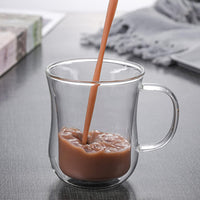 Cargar imagen en el visor de la galería, Taza con Oreja Café Doble Pared Vidrio Borosilicato
