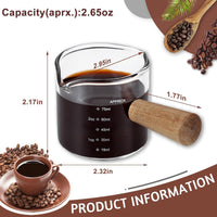 Cargar imagen en el visor de la galería, Taza De Café Medidora Espumadora Leche con Mango de Madera
