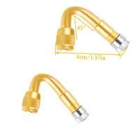 Cargar imagen en el visor de la galería, Adaptador Válvula Curva Neumático Bicicleta O Scooters 45 grados
