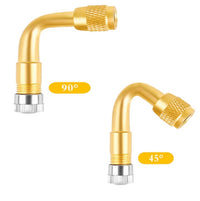 Cargar imagen en el visor de la galería, Adaptador Válvula Curva Neumático Bicicleta O Scooters 90 grados
