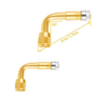 Cargar imagen en el visor de la galería, Adaptador Válvula Curva Neumático Bicicleta O Scooters 90 grados
