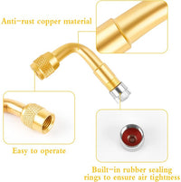 Cargar imagen en el visor de la galería, Adaptador Válvula Curva Neumático Bicicleta O Scooters 90 grados
