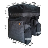 Cargar imagen en el visor de la galería, Alforja Para Bicicleta 60 Litros Capacidad Gris
