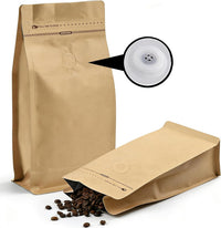 Cargar imagen en el visor de la galería, bolsa empaque kraft café frutos secos valvula ziploc
