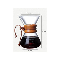 Cargar imagen en el visor de la galería, cafetera para método de filtrado de 400 ml chemex con vidrio de borosilicato
