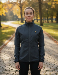 Cargar imagen en el visor de la galería, chaqueta cortaviento mujer liviana gris
