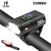 Cargar imagen en el visor de la galería, Luz Delantera Recargable 800 Lumen más Stop Trasero bicicleta
