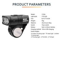 Cargar imagen en el visor de la galería, Luz Delantera Recargable 800 Lumen más Stop Trasero bicicleta
