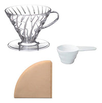 Cargar imagen en el visor de la galería, Embudo V60 acrílico preparación de café por goteo con filtros
