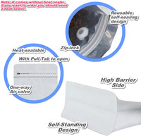 Cargar imagen en el visor de la galería, Empaques para Café Con Válvula Cierre Zipper x 50 Unidades Blanco
