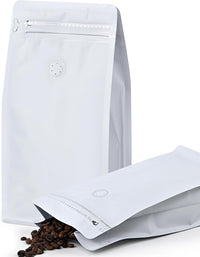 Cargar imagen en el visor de la galería, Empaques para Café Con Válvula Cierre Zipper x 50 Unidades Blanco
