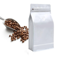 Cargar imagen en el visor de la galería, Empaques para Café Con Válvula Cierre Zipper x 50 Unidades Blanco
