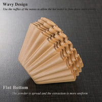 Cargar imagen en el visor de la galería, Filtro para método V60 Kalita Melita Valkyrja N2 color natural x100 Unidades
