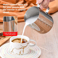 Cargar imagen en el visor de la galería, jarra graduada de barismo para café latte 
