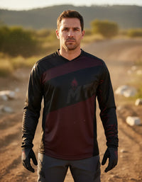 Cargar imagen en el visor de la galería, jersey buzo mtb ciclismo korintio vino tinto
