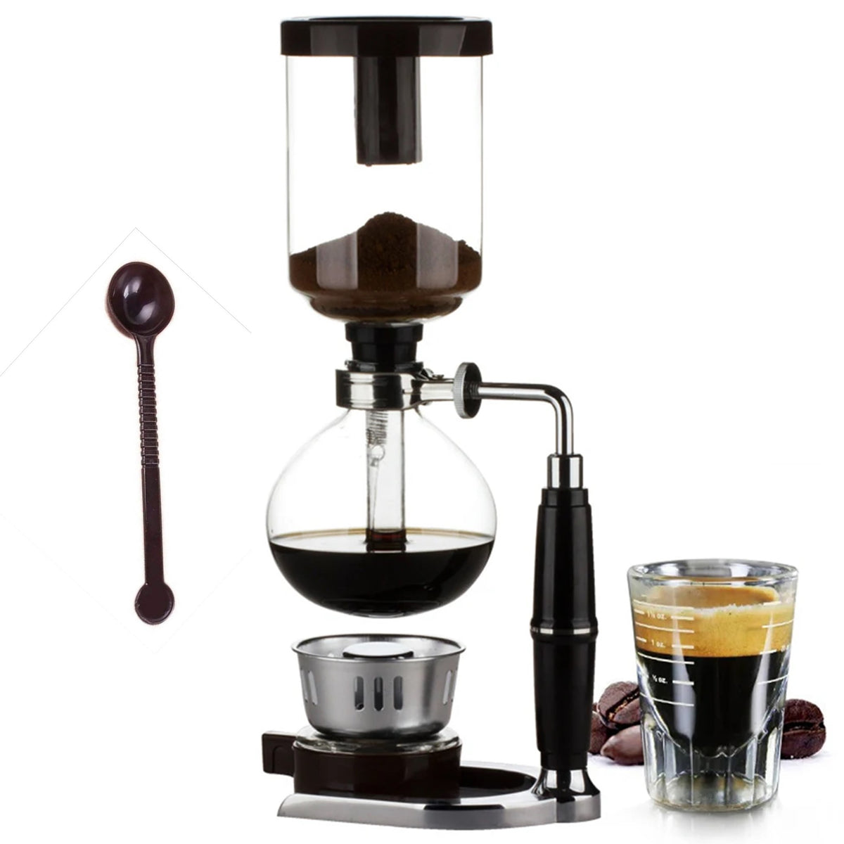 prepararación de café con método de vacío / sifón japonés 